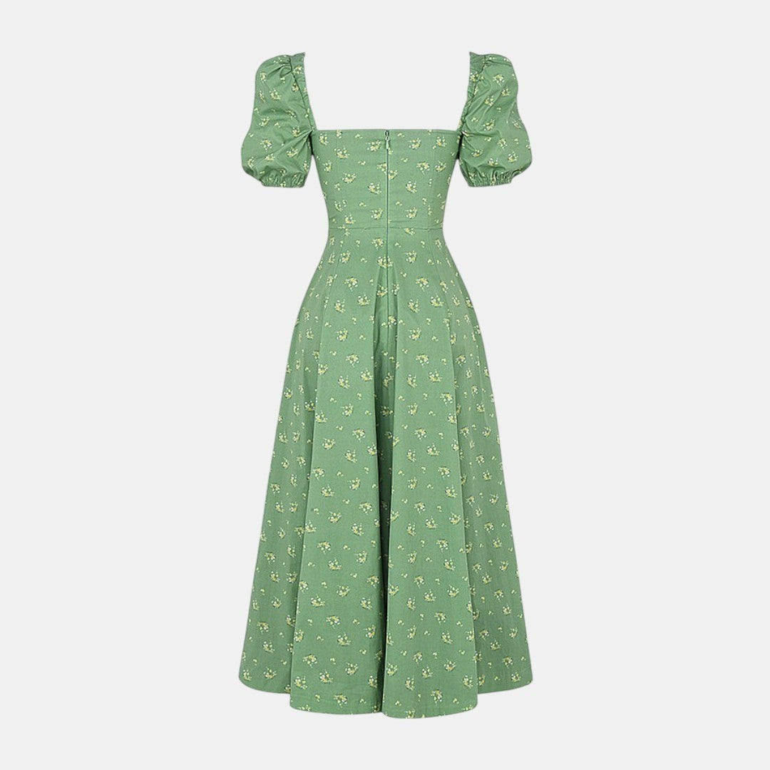 Aviana - Kleid mit Puffärmeln Bloom