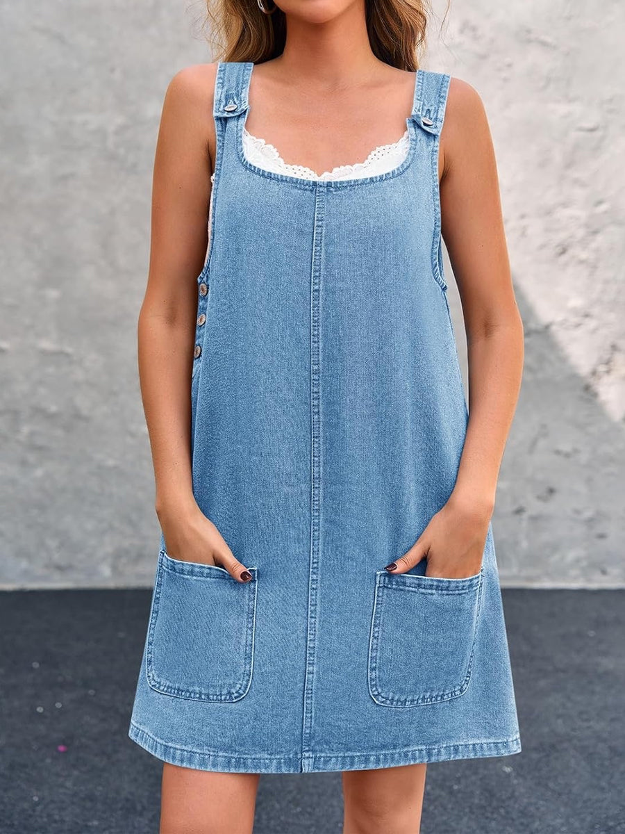 Britta - Lässiges Denim-Trägerkleid