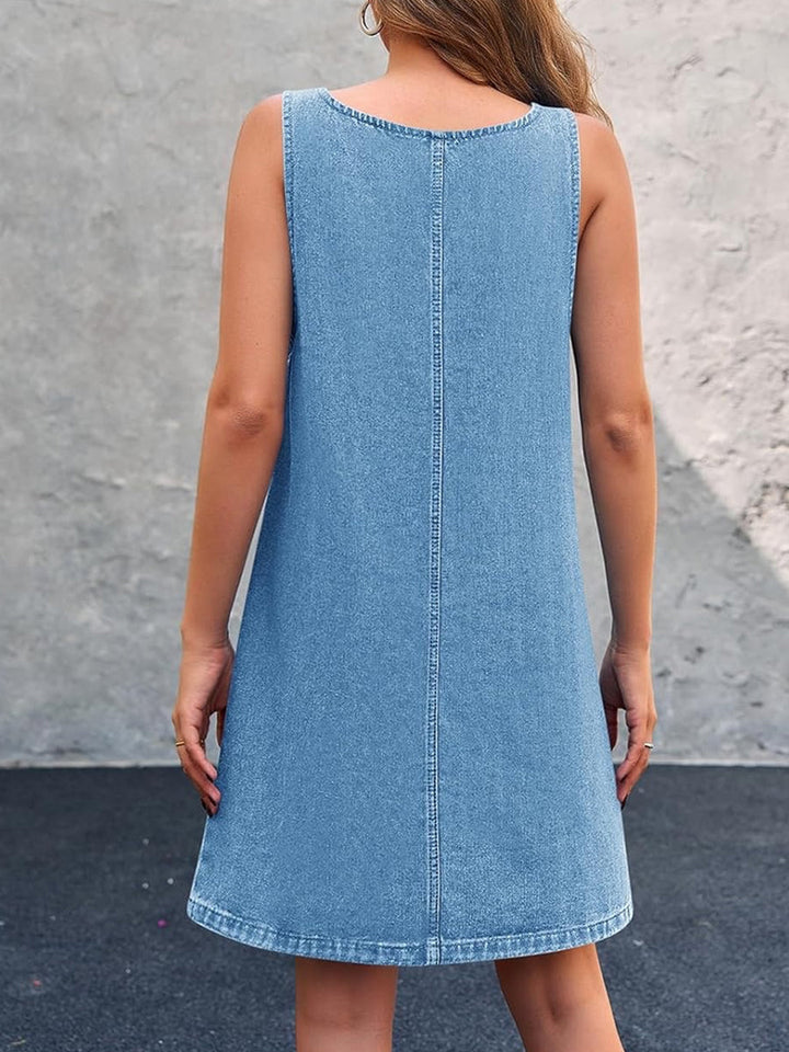 Britta - Lässiges Denim-Trägerkleid