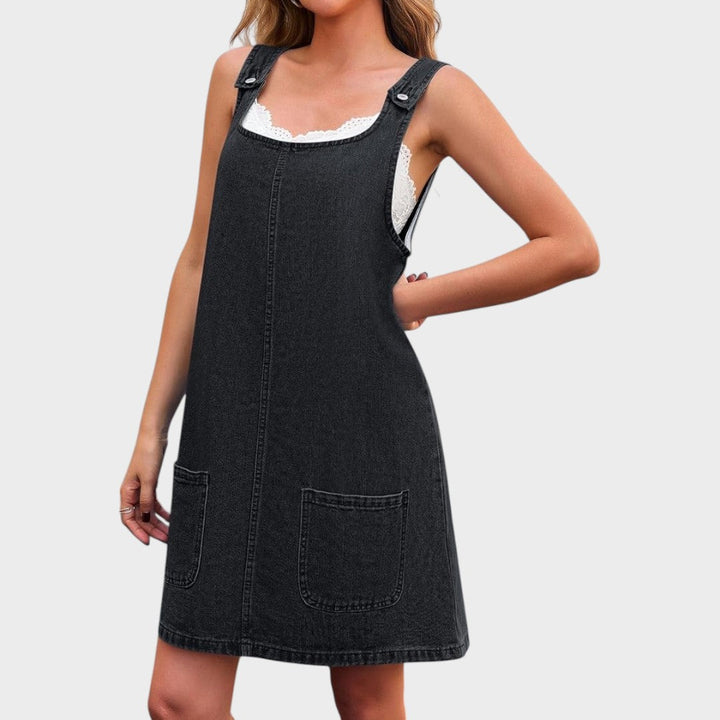 Lisa | Lässiges Denim-Latzhosenkleid
