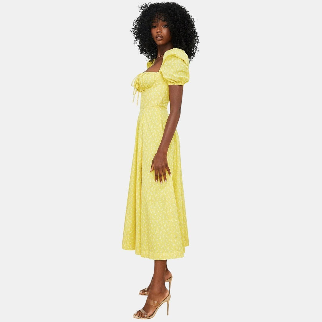 Aviana - Kleid mit Puffärmeln Bloom
