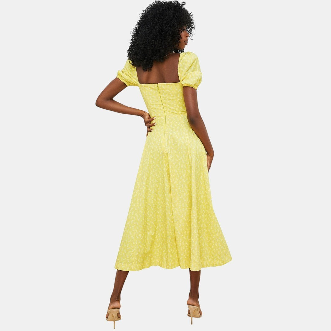 Aviana - Kleid mit Puffärmeln Bloom