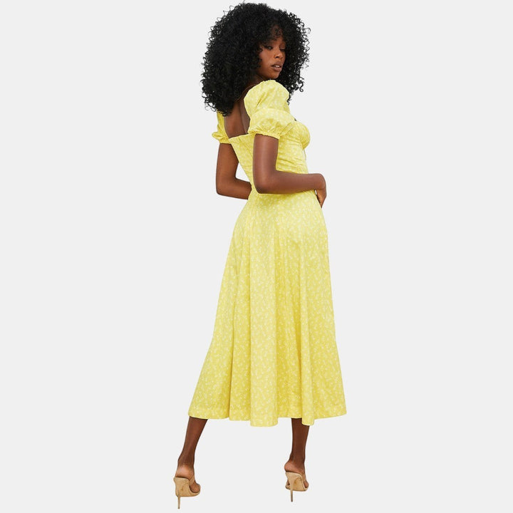 Aviana - Kleid mit Puffärmeln Bloom
