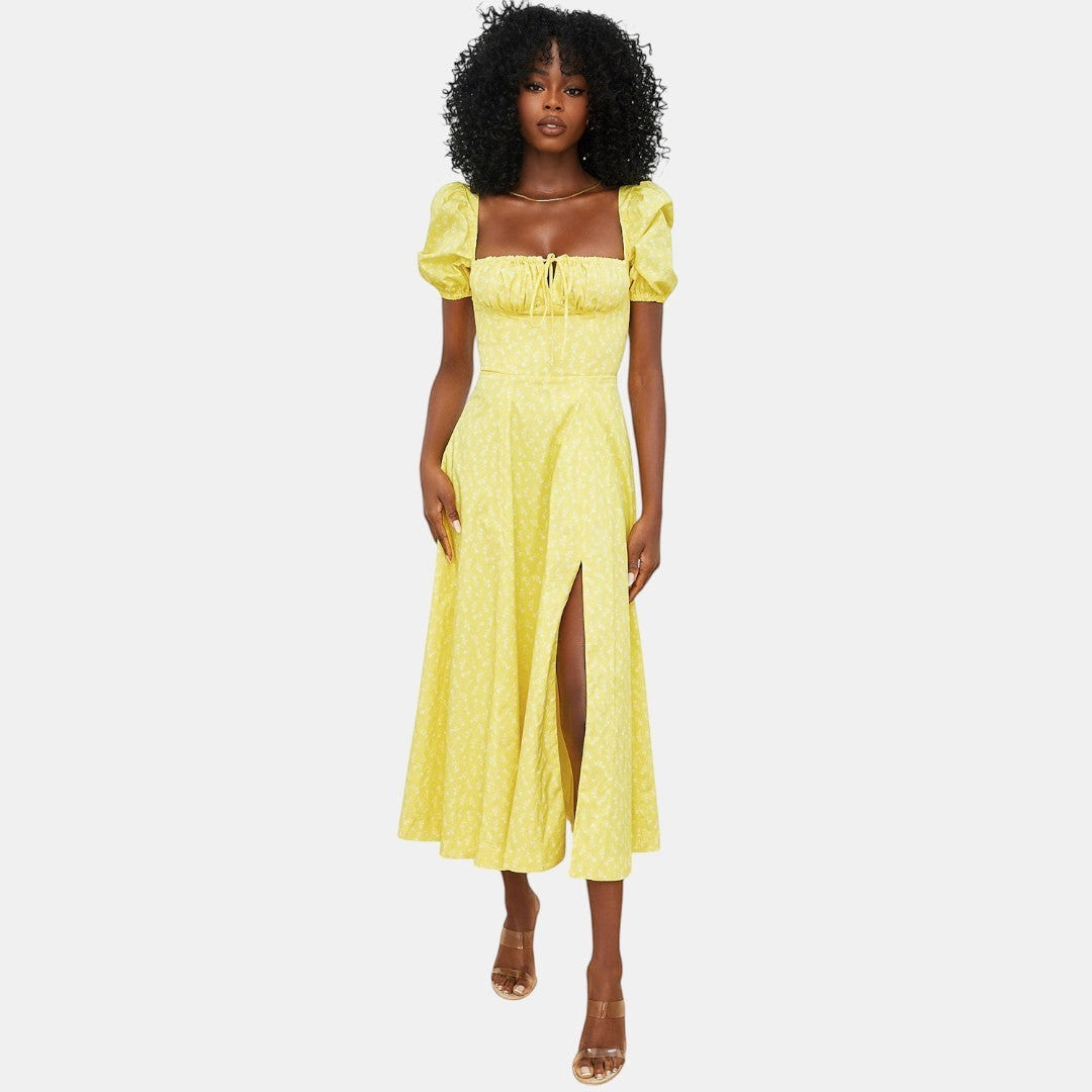 Aviana - Kleid mit Puffärmeln Bloom