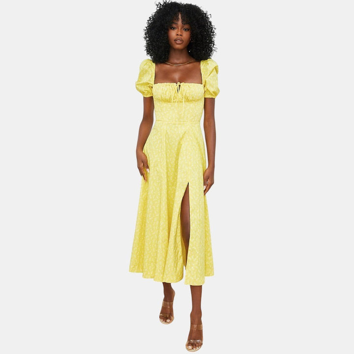 Aviana - Kleid mit Puffärmeln Bloom
