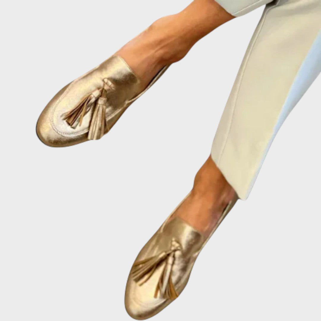 Cloe | Goldene Loafers
