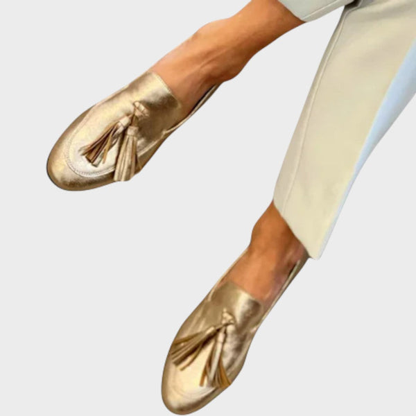 Cloe | Goldene Loafers