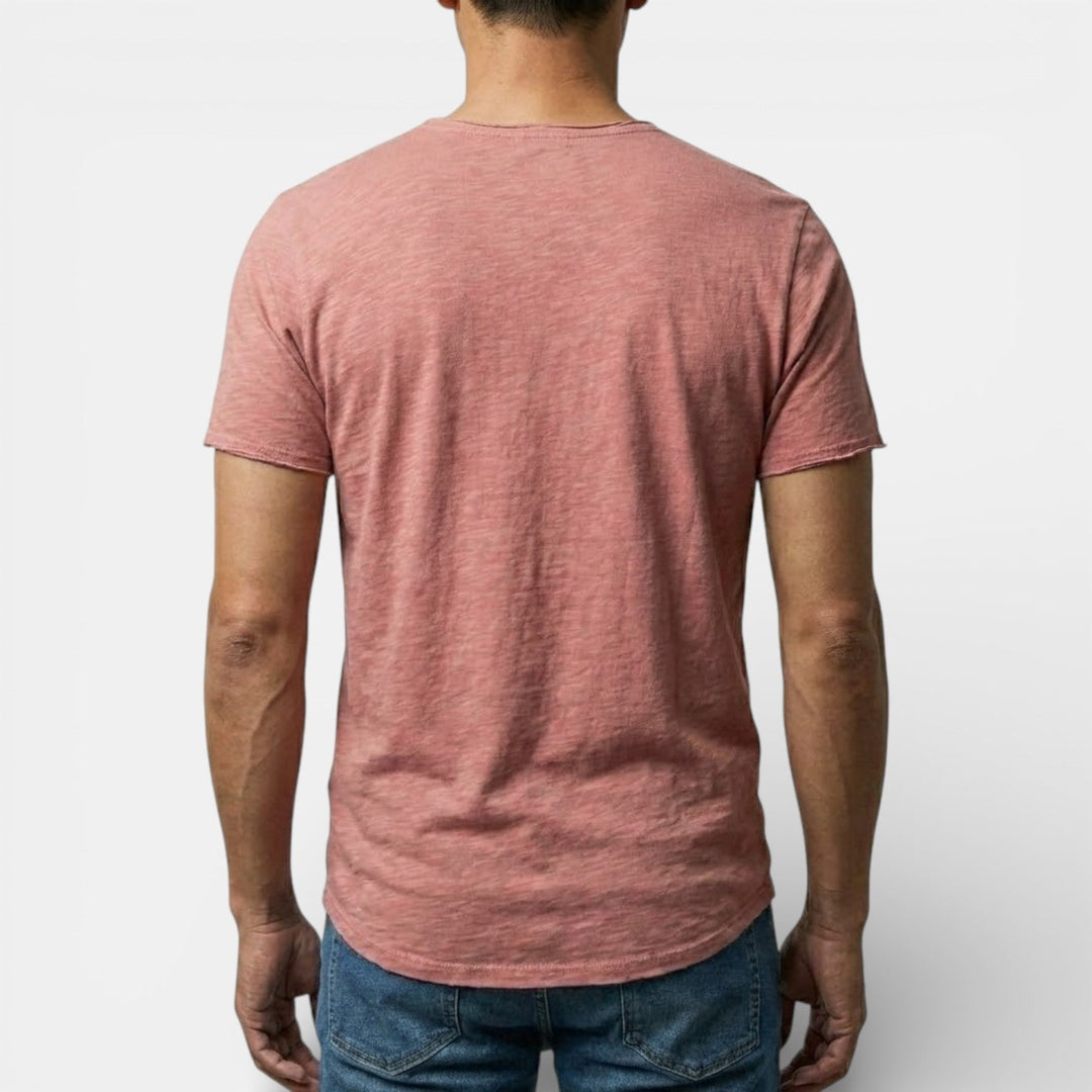 Thees™ | Elastisches Doppelpack-T-Shirt mit V-Ausschnitt