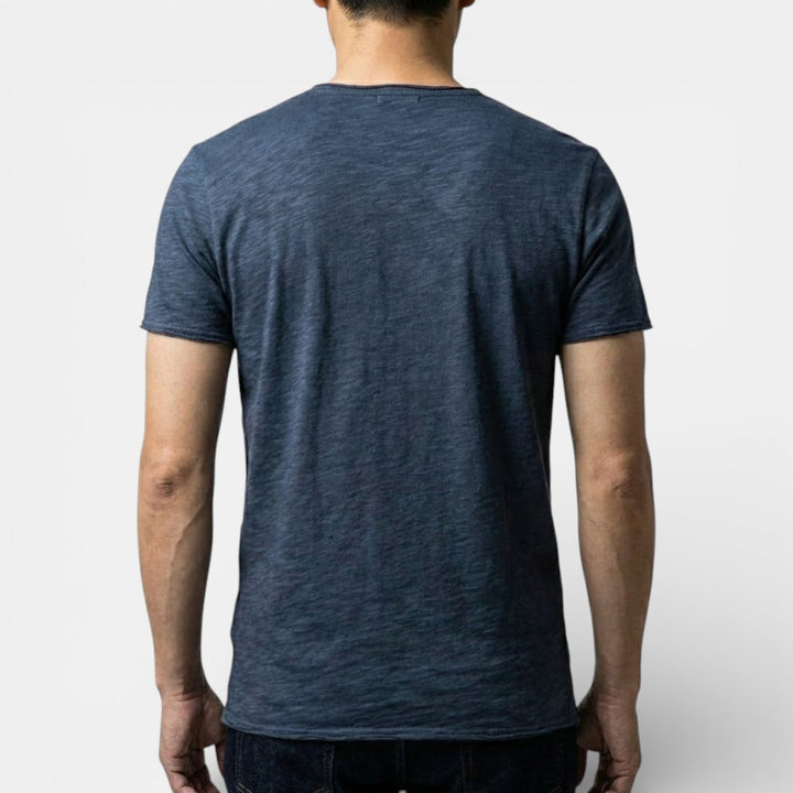 Thees™ | Elastisches Doppelpack-T-Shirt mit V-Ausschnitt