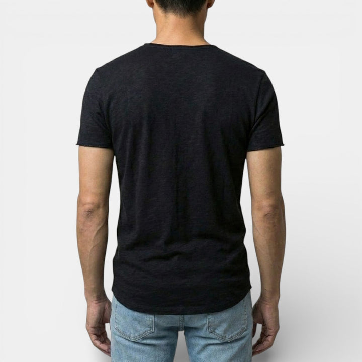 Thees™ | Elastisches Doppelpack-T-Shirt mit V-Ausschnitt