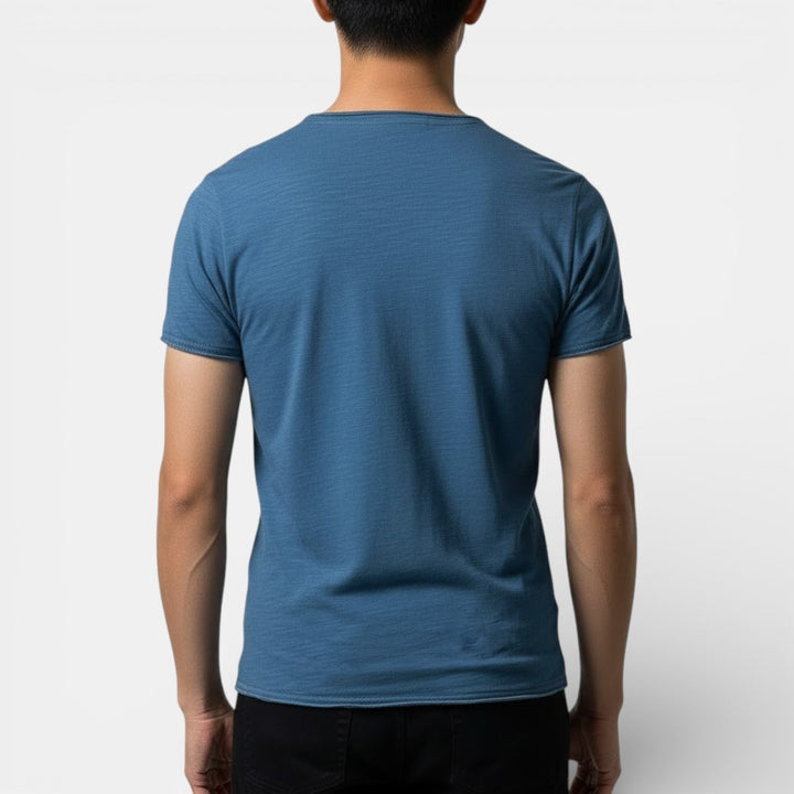 Thees™ | Elastisches Doppelpack-T-Shirt mit V-Ausschnitt