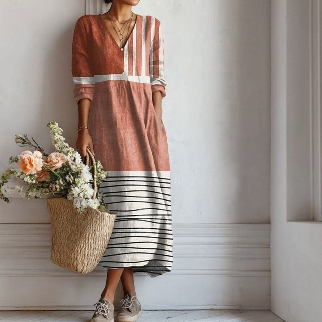 Lockeres Boho-Kleid für Damen